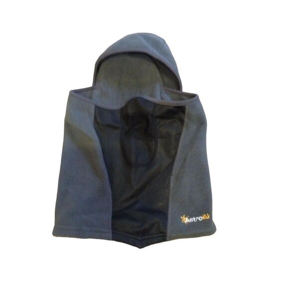 ASTRO Mens Beanie With Neck Protector Adult Size Black And Gray - Picture 2 of 3